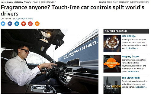 手勢控車？芳香醒腦？CES汽車新科技