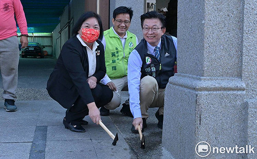 郭國文協調新化老街缺補重建 歷經2年半2022第一個開工日動工