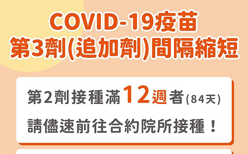 追加第3劑間隔縮短 高市籲：已打兩劑滿12週且滿18歲者儘速接種