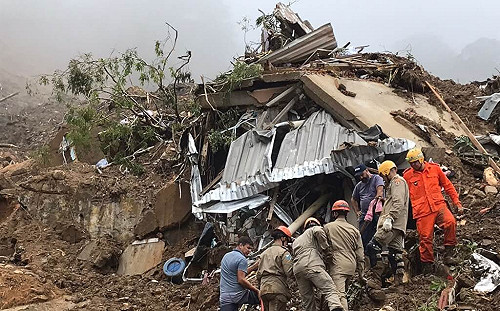 巴西里約山城暴雨引發洪水土石流  增至146死