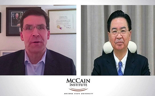 吳釗燮與美前防長視訊：持續發展不對稱戰力 提升自我防衛能力