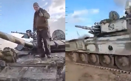 撿到坦克車囉！俄軍遺棄功能健全T-72主戰坦克 烏克蘭士兵輕鬆開走