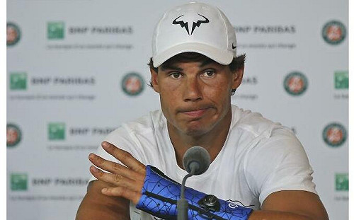 Nadal因肋骨骨折　將缺戰4到6周