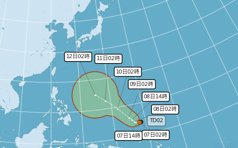 關島南方熱帶低壓持續向西 嘉義台南濃霧能見度低