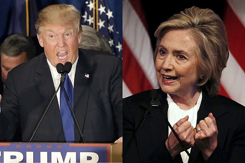 民調：美大選激烈 川普和希拉蕊支持率不相上下