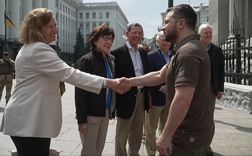 美共和黨參議員代表團訪烏克蘭 支持抗俄
