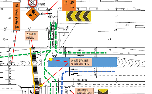 為「環狀線新埔民生站地下道工程」 新北板橋進行施工圍籬轉換