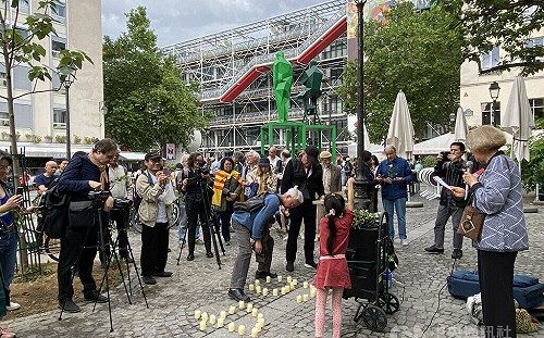 巴黎點燭緬懷六四  痛批中國民主消失殆盡