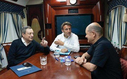 「綏靖三國」領袖抵達基輔 馬克宏：這是關鍵的時刻