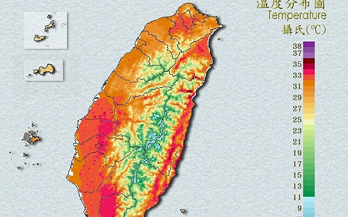 快訊》花蓮中午高溫飆37.1度！11縣市高溫特報  氣象局：慎防中暑