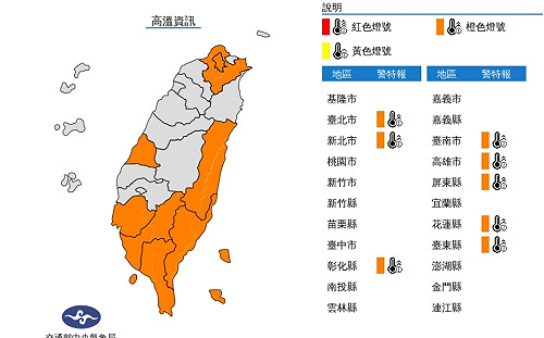 8縣市高溫飆破36度 午後西半部、山區防雨彈