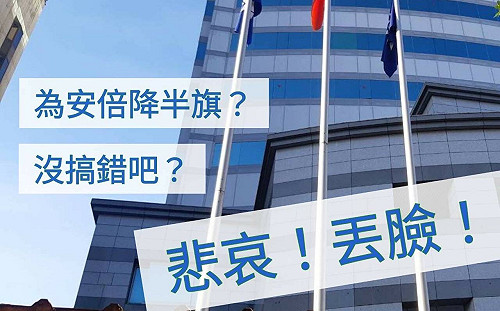 深藍齊圍剿朱立倫 張亞中批國民黨為安倍降半旗「丟臉」