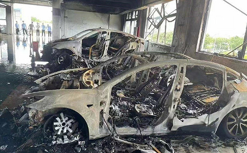 蘇州特斯拉鈑噴中心傳出起火 中國「新能源車」平均每天發生7起火災