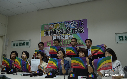 挺同志！綠委本週提案修法  保障同性婚姻