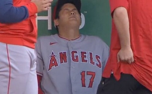 (影)大谷英勇擋球！表情痛苦仍硬上