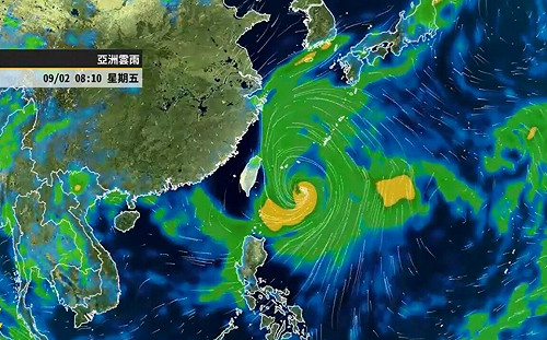 可以再靠近一點！中颱「軒嵐諾」外圍環流影響台灣時間曝光
