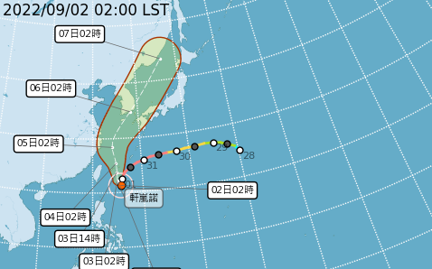 強颱軒嵐諾挾風帶雨東邊過 雙北桃竹小心雨彈狂炸