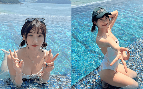 愛莉莎莎尺度大開！激短貼身泳衣大送福利