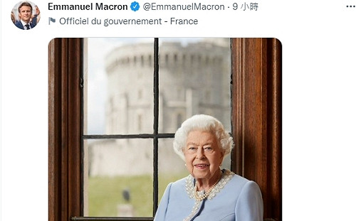 法國悼英女王辭世 總統馬克宏: 會一直緬懷這位法國的朋友
