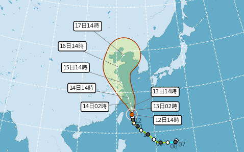 中颱「梅花」持續北移！氣象局：海警估明晚解除