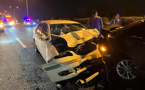 國 1 台南永康路段 4 車連環撞！1人遭撞擊噴飛當場死亡