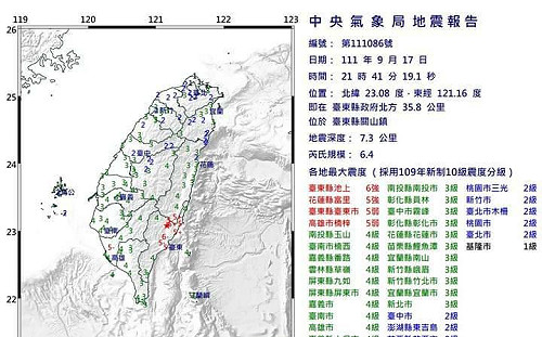 台東6.4級強震   陳其邁臉書發文：大家還好嗎？