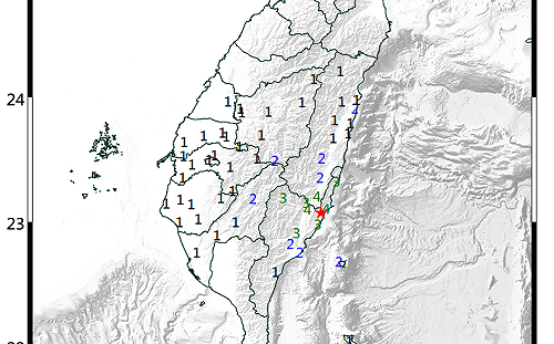快訊》台東又有規模4.9地震！ 氣象局：最大震度4級
