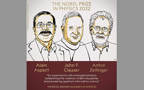 2022 諾貝爾物理學獎出爐 由法美奧三國學者發現「量子糾纏」共享殊榮