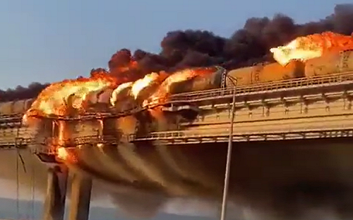 這是宣戰行為! 克里米亞大橋爆炸癱瘓交通  俄國會、官員痛批恐怖主義