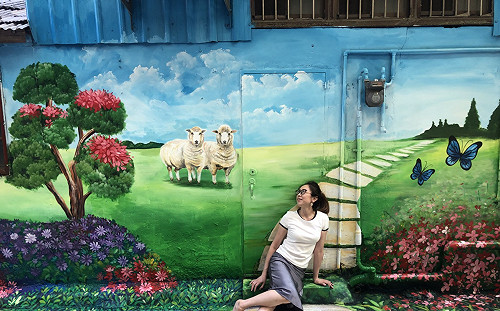 新北污水後巷大變身 繽紛通學巷齊步走