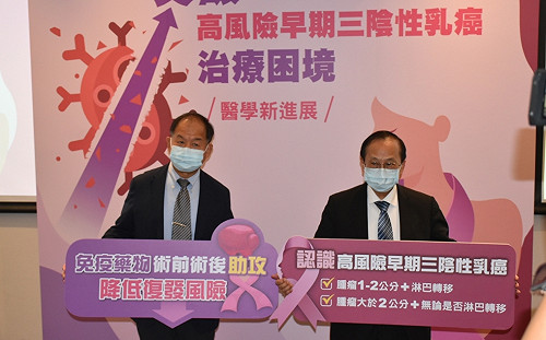 迎戰高風險早期三陰性乳癌  免疫治療相挺 手術後不易復發