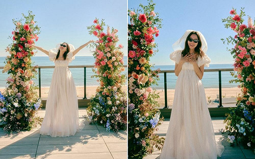 婚禮照終於公開！孔曉振墨鏡搭絕美婚紗 雙手緊牽高顏值爸媽