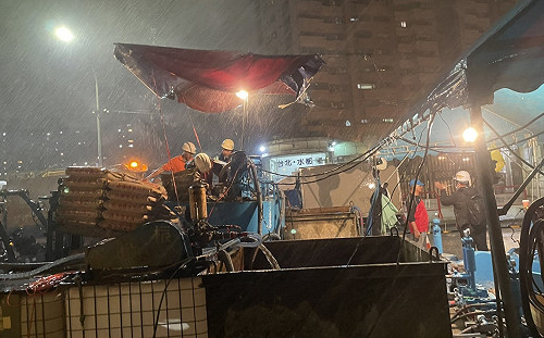 新北汐止工建路深層灌漿搶修完成 淺層補強後立即開放通行