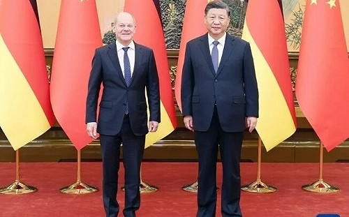 德國總理蕭茲到訪北京體驗清零 全程處於中國防疫泡泡中 