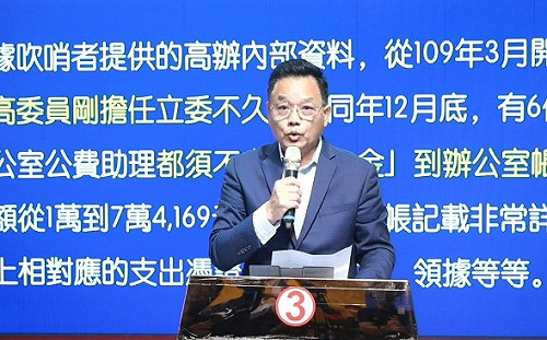 民眾黨批濫用國家機器 林耕仁反擊：吹哨者來自高虹安辦公室                