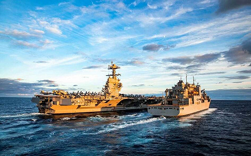 演練兩洋作戰？！「福特」大西洋練「沉默金鋼狼」 「雷根」太平洋操「馬拉巴爾」