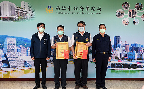 高市警14小時破槍擊案  陳其邁表揚有功人員謝基層維護治安