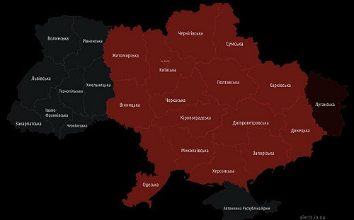 烏克蘭全境「標紅」防空警報！傳首都、南部城市遭導彈、火箭砲襲擊