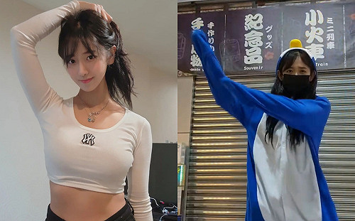 企鵝妹深夜高鐵站「換戰袍」！實況狂舞20秒  觀眾看傻：怪人出沒