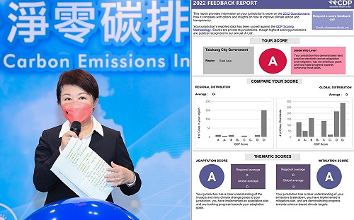 「2022國際碳揭露專案」評比揭曉 中市榮獲最高A級榮譽