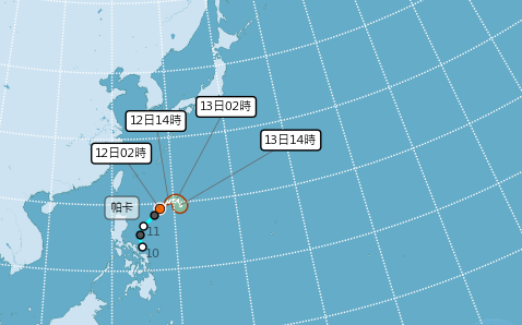 輕颱帕卡持續向東估無影響 基北宜局部豪雨伴強風