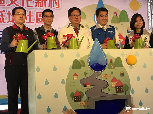 龍岡排水設施完工 鄭文燦掛保證中壢不淹水