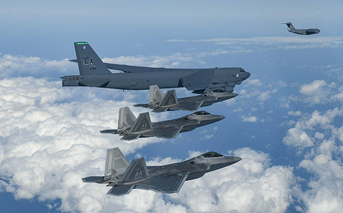 美F-22、B-52H同臨朝鮮半島 「延伸威懾資產」加大力度鎮北韓核威脅