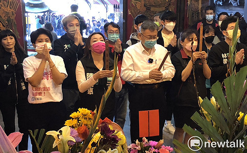 柯文哲台南連拜九廟  強調新閣揆觀察三個月再說