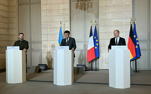 俄羅斯絕不能贏! 澤連斯基會見法、德領袖 馬克宏呼籲召開和平會議