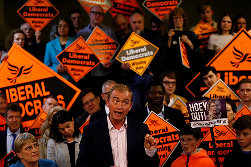 反脫歐  英國自由民主黨黨員暴增近歷史高點