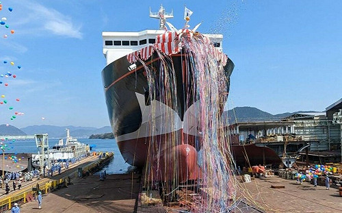 全新澎湖輪命名下水  預計8月底取代台華輪首航營運