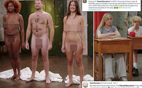 英電視台「裸體教育」引爭議!  竟讓青少年看三點全露的成年男女