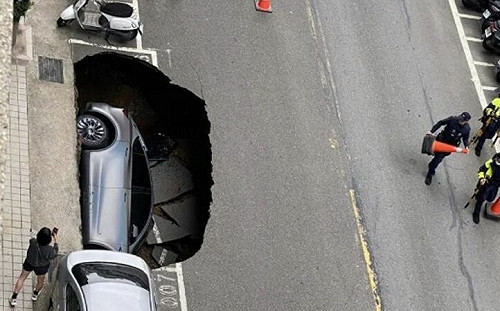 竹北建案旁出現六次天坑！縣府點名建商抽地下水惹禍 建商聲明稱無關