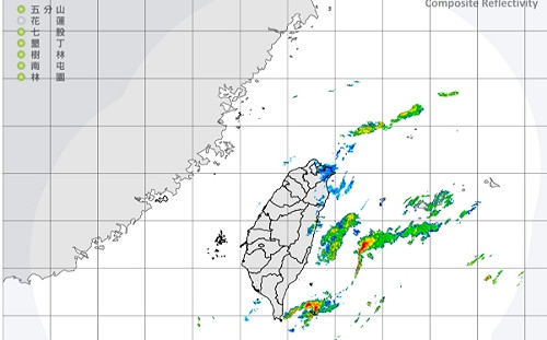 今東半部防陣雨.南北溫差大 中部以南空品亮橘色提醒